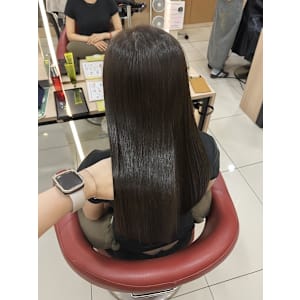 透明感カラー/ブリーチなしWカラー/髪質改善/伊勢原