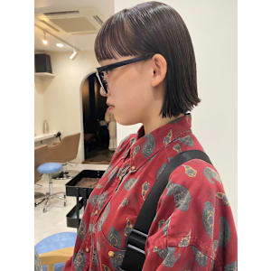 【F.】中崎町20代30代ワイドバングぱっつんボブ