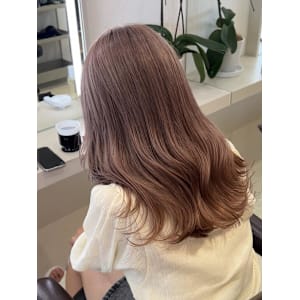 ブリーチ1回で作るピンクベージュ