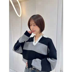 くびれショート丸みショートボブベージュカラー