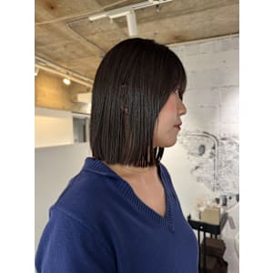 ボブミディアムボブ切りっぱなしボブ