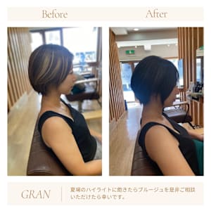 お客様髪質改善データ1937（夏の終わりのカラー）