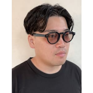 【メンズセンターパート×ニュアンスパーマ】