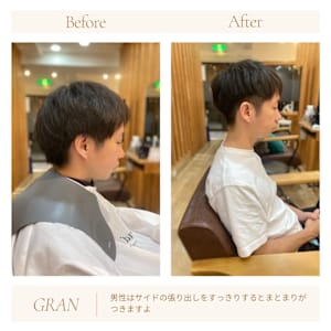 お客様髪質改善データ1938（直毛メンズカット）