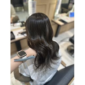 透明感カラー/ブリーチなしWカラー/髪質改善/伊勢原