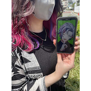 推しカラー　ポイントエクステ　インナーカラー