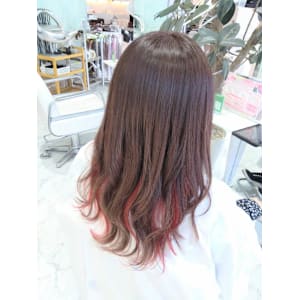 インナーカラー／ピンク