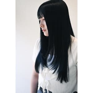 ブルーブラック/レイヤーカット