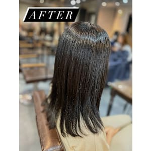 就活前に縮毛矯正&カラー