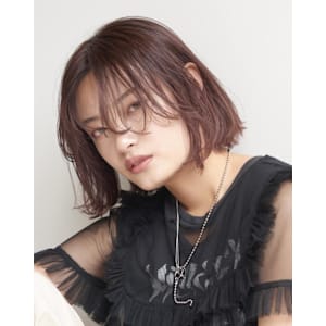 ボブ/ボルドーカラー