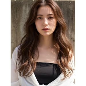 ナチュラル透明感ロング×柔らかウェーブ