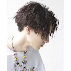 前下がりセンターパート