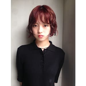 【arte HAIR】ショートボブ/ブリーチ/カシスカラー