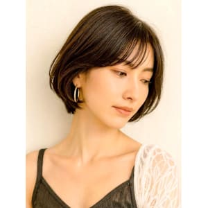 大人ボブ 顔周りカット アッシュグレー 髪質改善 30代