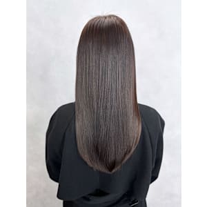 美髪おくれ毛韓国前髪カットヘアロング_ba550421