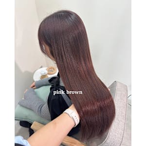 ピンクブラウン/ラベンダーカラー/髪質改善/暖色カラー