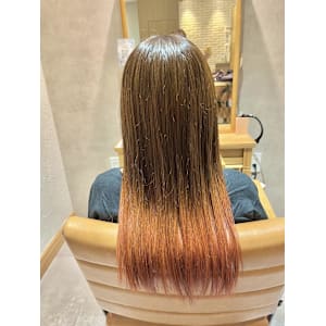 オレンジグラデーション - 半個室型美容室 Sourire 伊都店【ハンコシツガタビヨウシツスーリールイトテン】掲載中