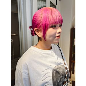 ピーチカラー/ブリーチ/ツインカチモリヘア - HaKU【ハク】掲載中