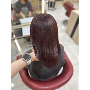 透明感カラー/ブリーチなしWカラー/髪質改善/伊勢原