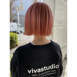 切りっぱなしボブ/ダブルカラー