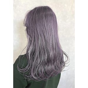 セミロング/ダブルカラー/ラベンダー
