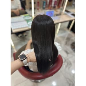 透明感カラー/ブリーチなしWカラー/髪質改善/伊勢原