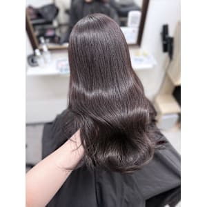 ココアラベンダー/ブリーチなしダブルカラー/髪質改善