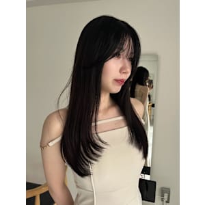 ロングレイヤーフェイスレイヤー顔周りカットディープグレージュ