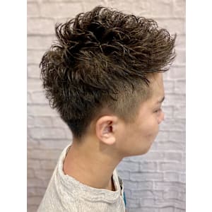 束間パーマショート