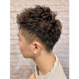 束間パーマショート