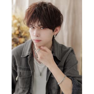 波打ちパーマサーフカールフェザーショート　ニュアンスサーフ