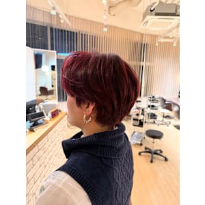 白髪ぼかしハイライト/ショートカット