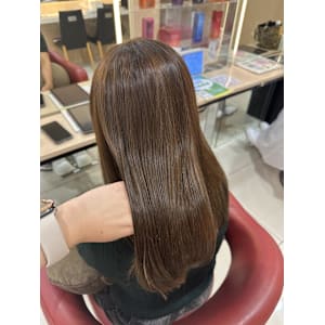 透明感カラー/ブリーチなしWカラー/髪質改善/伊勢原