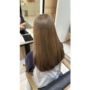 透明感カラー/ブリーチなしWカラー/髪質改善/伊勢原