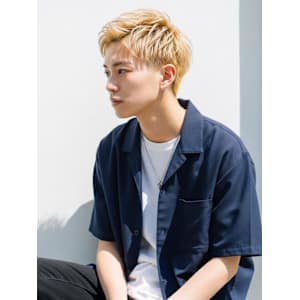 #ブリーチだけカラー　#メンズカット