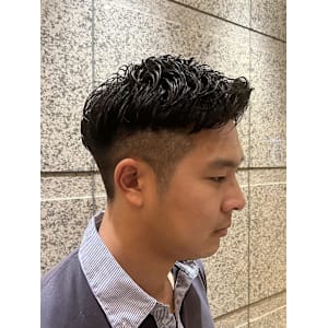 銀座　理容室　barber ワンカールパーマ