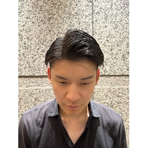 銀座　理容室　barber サイドフィット　メンズパーマ