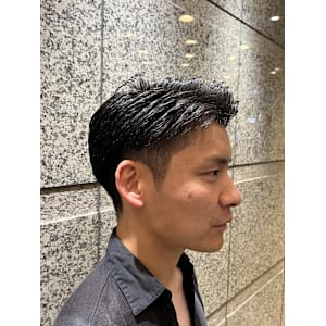 銀座　理容室　barber サイドフィット　メンズパーマ