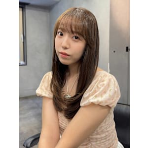 レイヤー　艶髪　透明感カラー