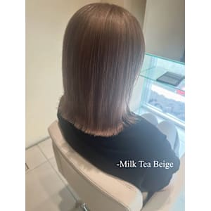 ミルクティーベージュ/切りっぱなし/Wカラー