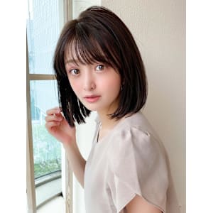 30代40代ぎりぎり結べる切りっぱなしボブ/タッセルカット