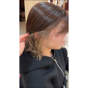 透明感カラー/ブリーチなしWカラー/髪質改善/伊勢原