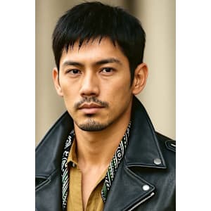 サーフカール&ブルーブラック　フェザーパーマ