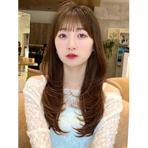 ロングヘア20代30代40代レイヤー前髪なし前髪あり表参道【