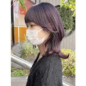 ラウンドバング/モーブピンク/ハッシュボブ - Cyntia by artina 渋谷店【シンティアバイアルティナ　シブヤテン】掲載中