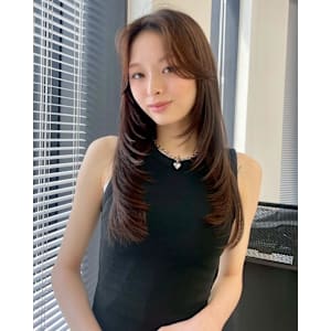 10代20代30代大人可愛い韓国風シースルーバングくびれへア