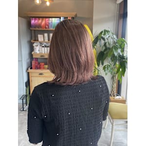 大人可愛い/ピンクベージュ/レイヤーカット