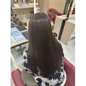 透明感カラー/ブリーチなしWカラー/髪質改善/伊勢原