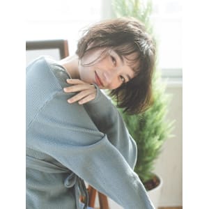 ショートボブ　ナチュラル　パーマ