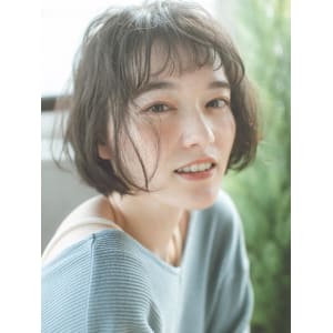 ショートボブ　ナチュラル　パーマ